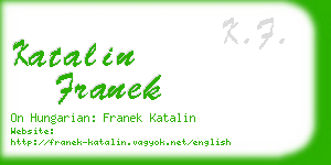 katalin franek business card